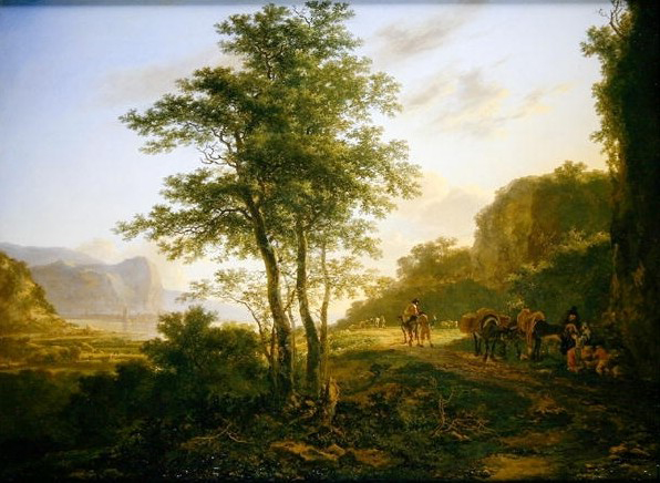 Jan Both Italianate Landscape with travellers